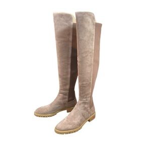 Stuart Weitzman City Over The Knee OTK High Boot Taupe Womens 7.5 B